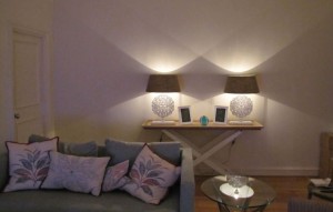 Sitting room lighting design Hampshire